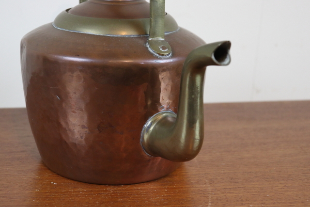 イギリス　アンティーク　コッパーケトル　やかん　銅製　インテリア