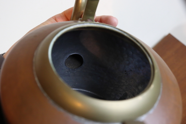 イギリス　アンティーク　コッパーケトル　やかん　銅製　インテリア