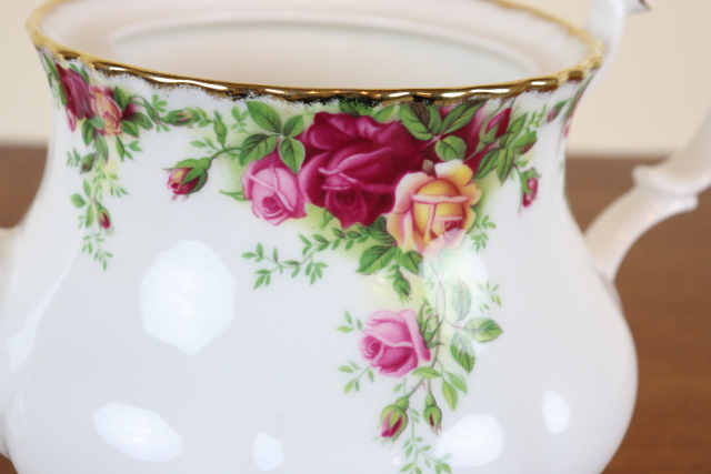 ロイヤルアルバート　オールドカントリーローズ　ヴィンテージ　ポット　イギリス　バラ