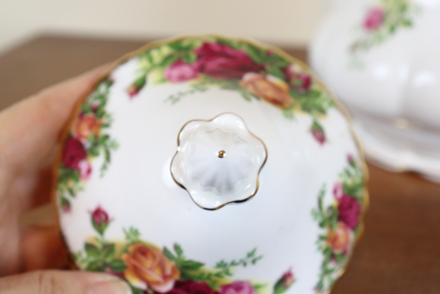 ロイヤルアルバート　オールドカントリーローズ　ヴィンテージ　ポット　イギリス　バラ