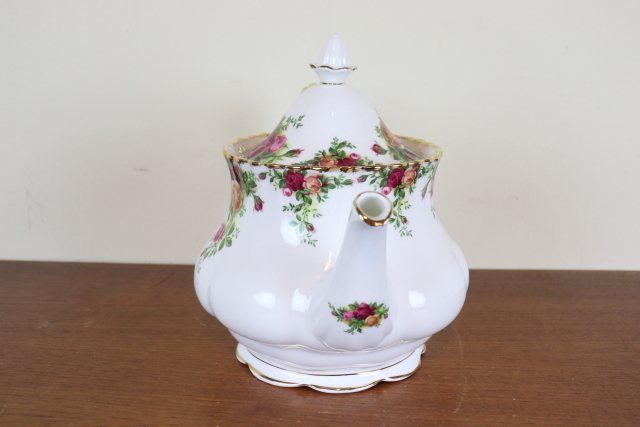 ロイヤルアルバート　オールドカントリーローズ　ヴィンテージ　ポット　イギリス　バラ