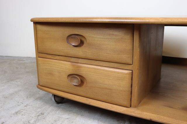 アーコール　ercol　パンドラボックス　コーヒーテーブル　キャスター付き