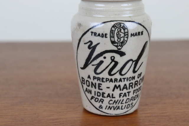 イギリス　アンティーク　ボトル　陶器　ヴァイロール　virol