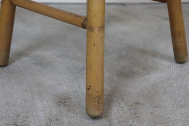 イギリス　ヴィンテージ　スツール　木製無垢