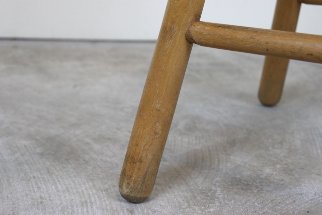 イギリス　ヴィンテージ　スツール　木製無垢