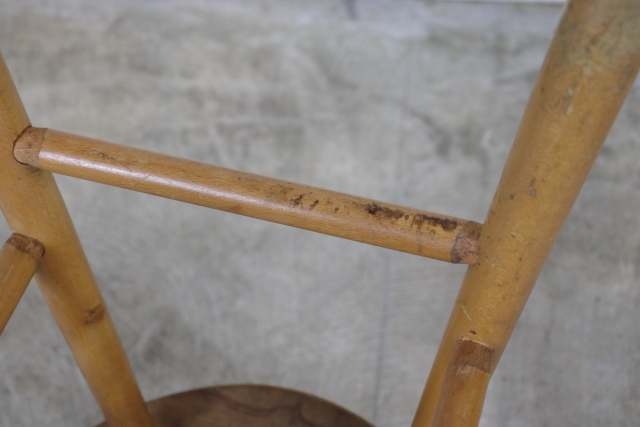 イギリス　ヴィンテージ　スツール　木製無垢