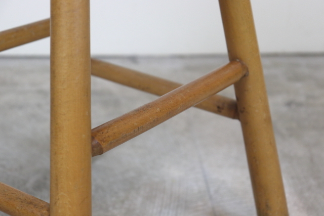 イギリス　ヴィンテージ　スツール　木製無垢