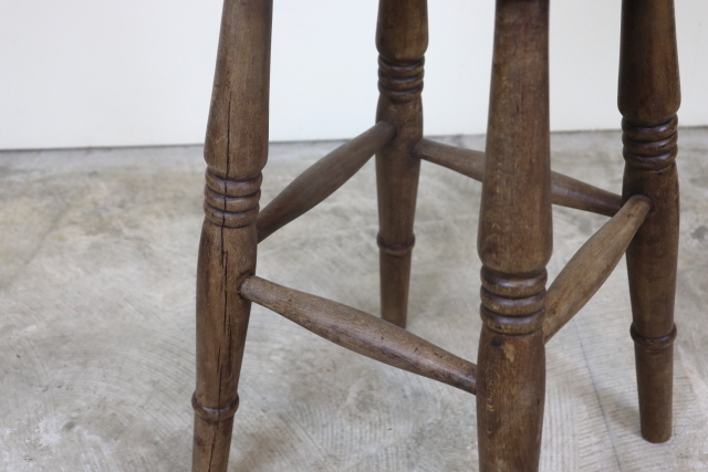 イギリス　ヴィンテージ　スツール　木製無垢