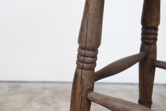 イギリス　ヴィンテージ　スツール　木製無垢