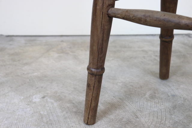 イギリス　ヴィンテージ　スツール　木製無垢