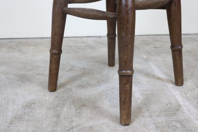 イギリス　ヴィンテージ　スツール　木製無垢