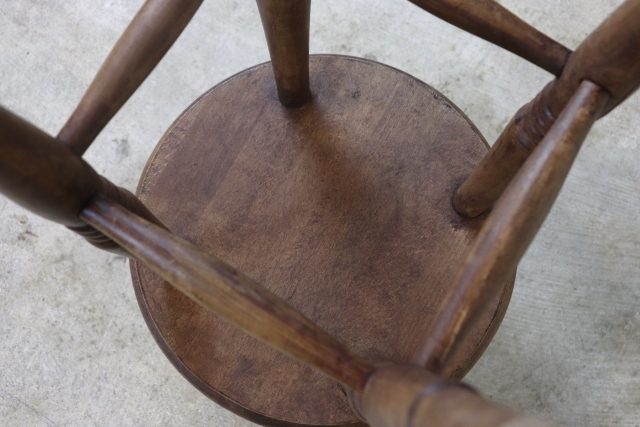 イギリス　ヴィンテージ　スツール　木製無垢