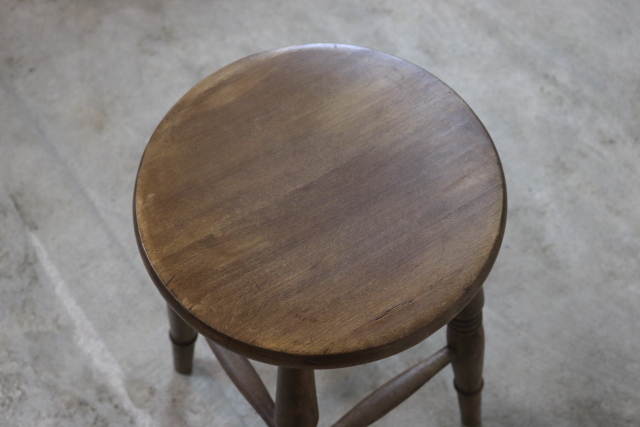 イギリス　ヴィンテージ　スツール　木製無垢