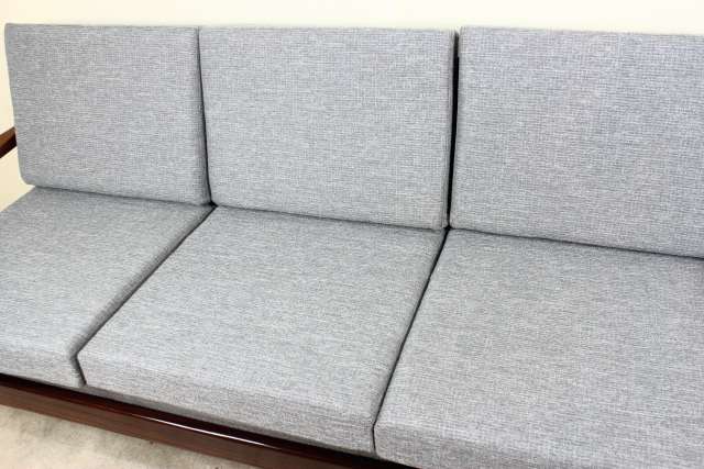6シーターソファ　ヴィンテージ　ファブリック　グレー