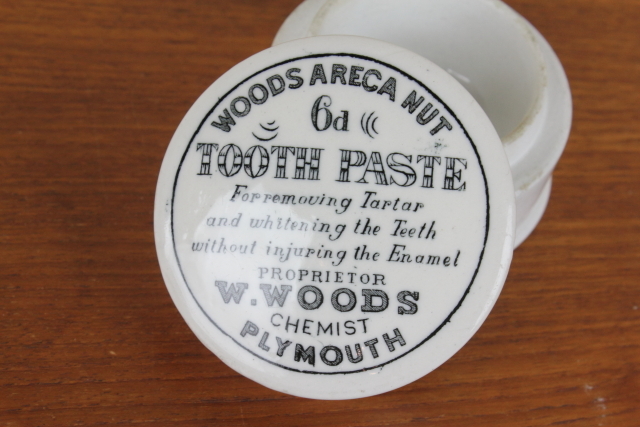 TOOTH PASTE　トゥースペーストジャー　歯磨き粉　陶器ポット　イギリス　アンティーク
