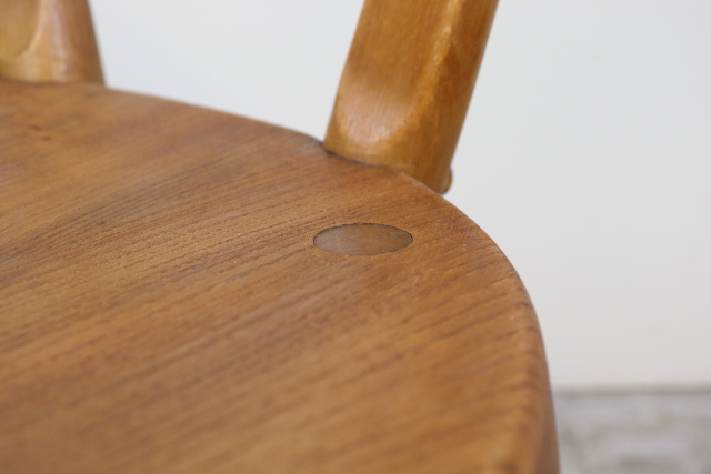 ercol アーコール　スタッキングチェア　グリーンドット　レア　ダイニングチェア　スクールチェア
