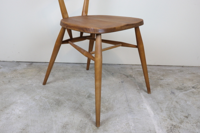 ercol アーコール　スタッキングチェア　グリーンドット　レア　ダイニングチェア　スクールチェア