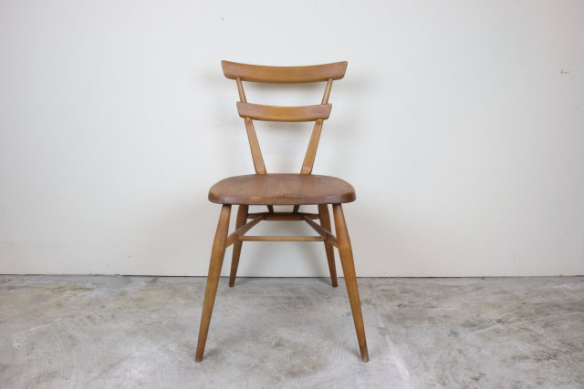 ercol アーコール　スタッキングチェア　グリーンドット　レア　ダイニングチェア　スクールチェア