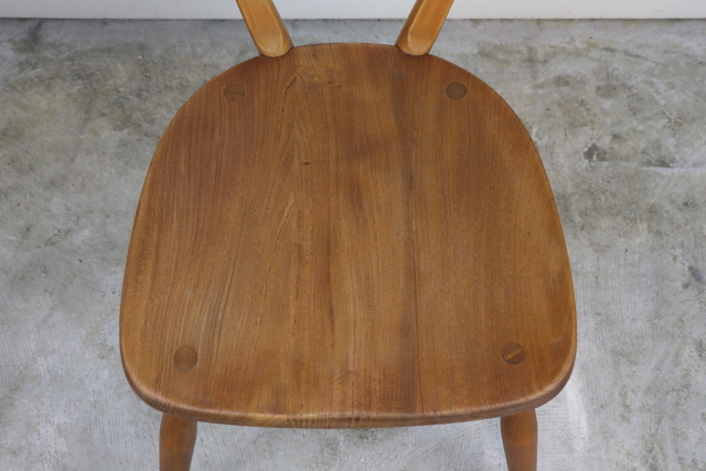 ercol アーコール　スタッキングチェア　グリーンドット　レア　ダイニングチェア　スクールチェア
