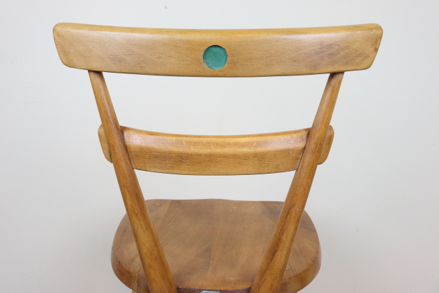 ercol　アーコール　グリーンドット　スタッキングチェア　ヴィンテージ　ダイニングチェア　レア　イギリス