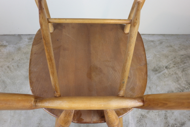 アーコール木製チェア ブラウン イギリス製 アーコール ERCOL ヴィンテージ スモーカーズ ローチェア レア