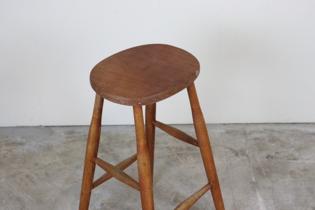 スツール　ヴィンテージ　イギリス　木製無垢