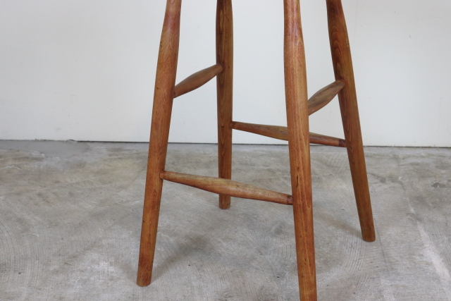 スツール　ヴィンテージ　イギリス　木製無垢