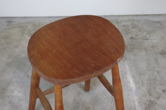 スツール　ヴィンテージ　イギリス　木製無垢