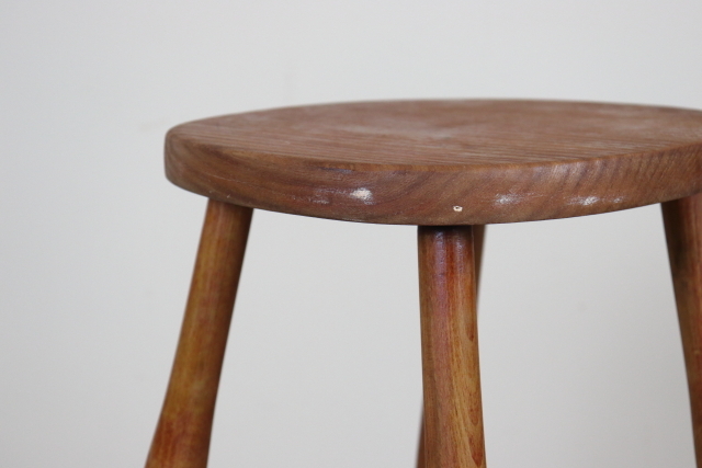 スツール　ヴィンテージ　イギリス　木製無垢