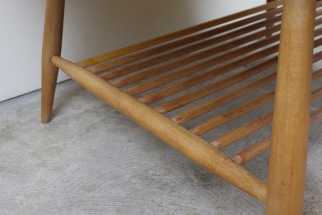 ercol アーコール　ラック付コーヒーテーブル　センターテーブル　ラウンドテーブル　ヴィンテージ　イギリス