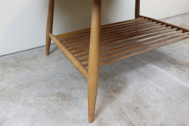 ercol アーコール　ラック付コーヒーテーブル　センターテーブル　ラウンドテーブル　ヴィンテージ　イギリス