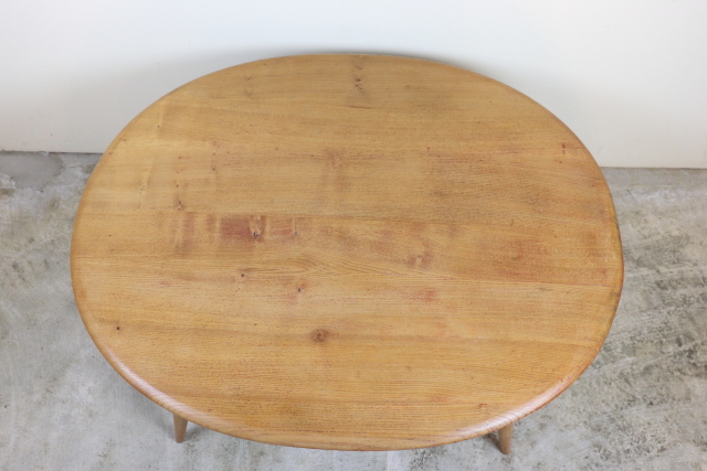 ercol アーコール　ラック付コーヒーテーブル　センターテーブル　ラウンドテーブル　ヴィンテージ　イギリス