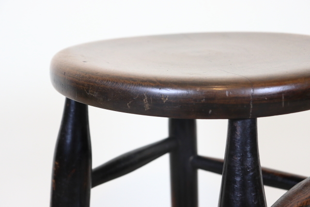 イギリス　ヴィンテージ　スツール　木製無垢