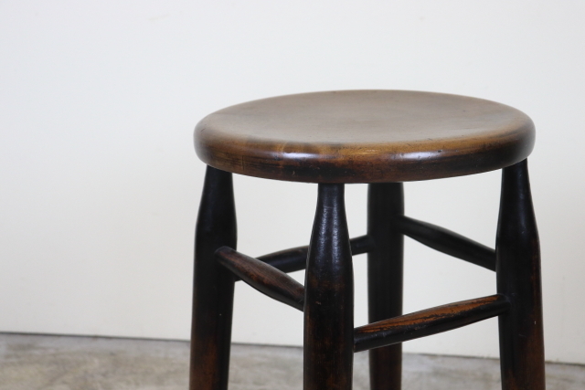 イギリス　ヴィンテージ　スツール　木製無垢