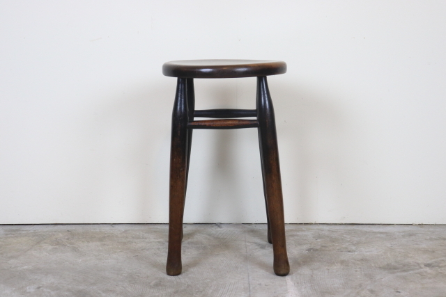 イギリス　ヴィンテージ　スツール　木製無垢