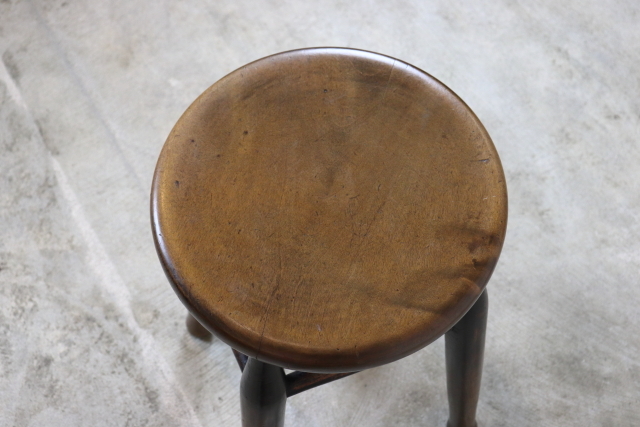 イギリス　ヴィンテージ　スツール　木製無垢