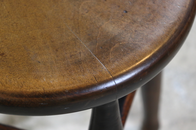 イギリス　ヴィンテージ　スツール　木製無垢