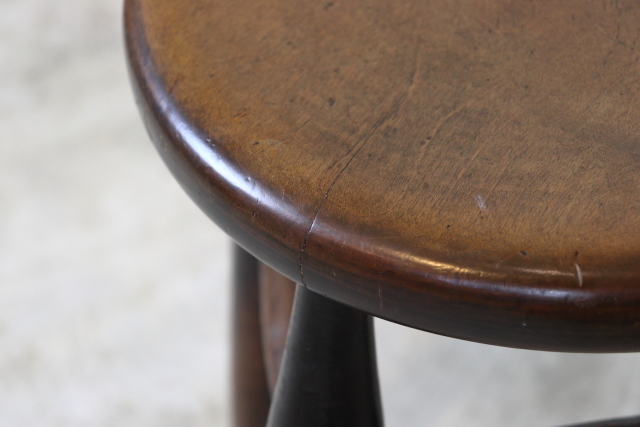 イギリス　ヴィンテージ　スツール　木製無垢