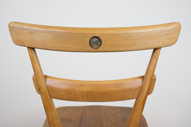 ercol アーコール　スタッキングチェア　ブルードット　スクールチェア　チャイルドチェア