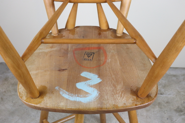 ercol アーコール　スタッキングチェア　ブルードット　スクールチェア　チャイルドチェア