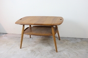 イギリス　アーコール　ercol　取っ手　ラック付きコーヒーテーブル　トレイテーブル　レア　す47-3