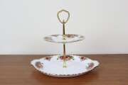 ロイヤルアルバート ROYAL ALBERT　オールドカントリーローズ  2段ケーキスタンド