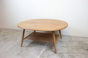 ercol アーコール　ラック付コーヒーテーブル　センターテーブル　ラウンドテーブル　ヴィンテージ　イギリス