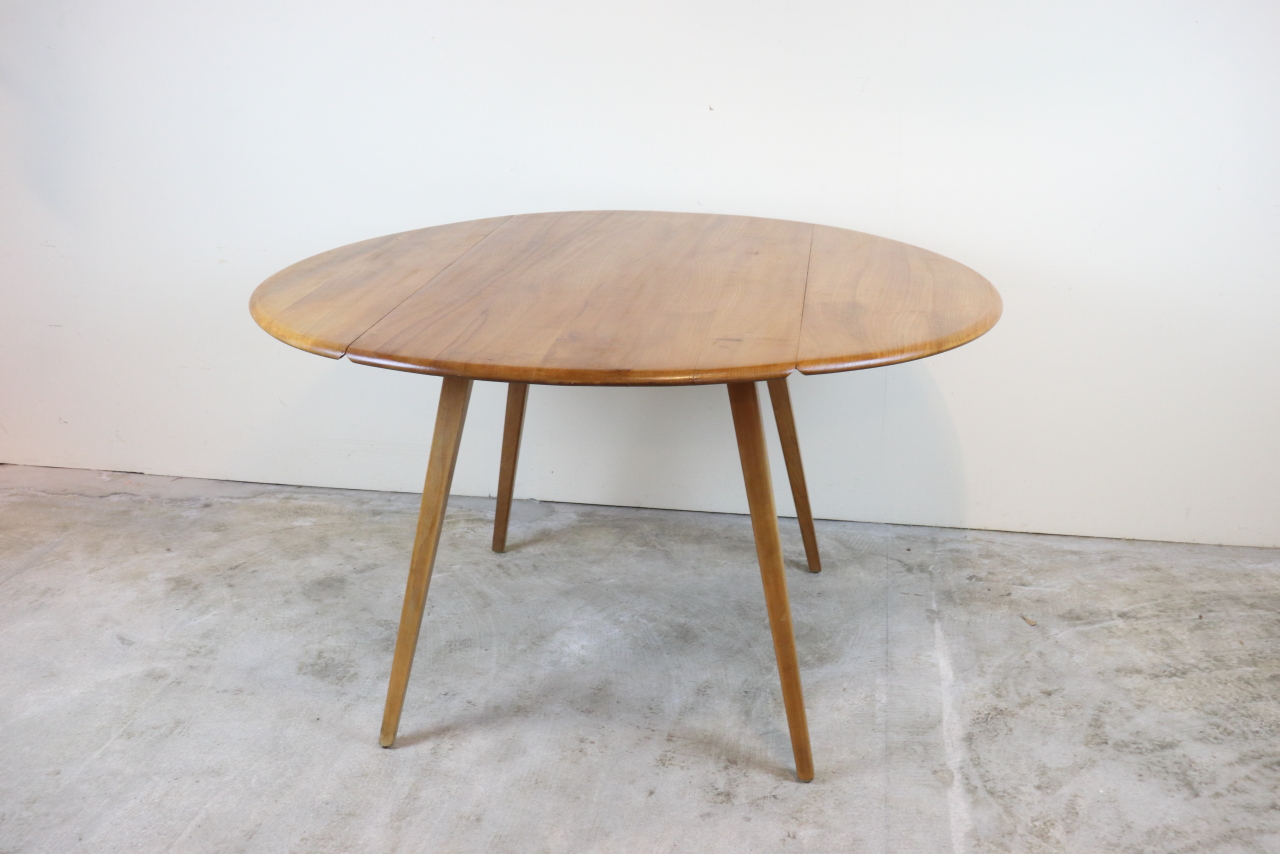 ercol　アーコール　ダイニングテーブル　バタフライテーブル　ラウンド　ヴィンテージ　イギリス