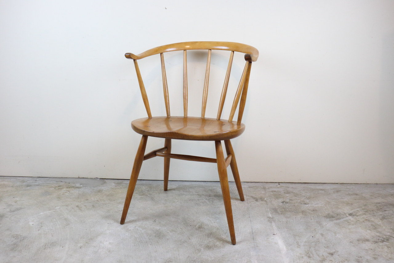 ercol　アーコール　カウホーンチェア　スモーカーズチェア　イギリス　ヴィンテージ