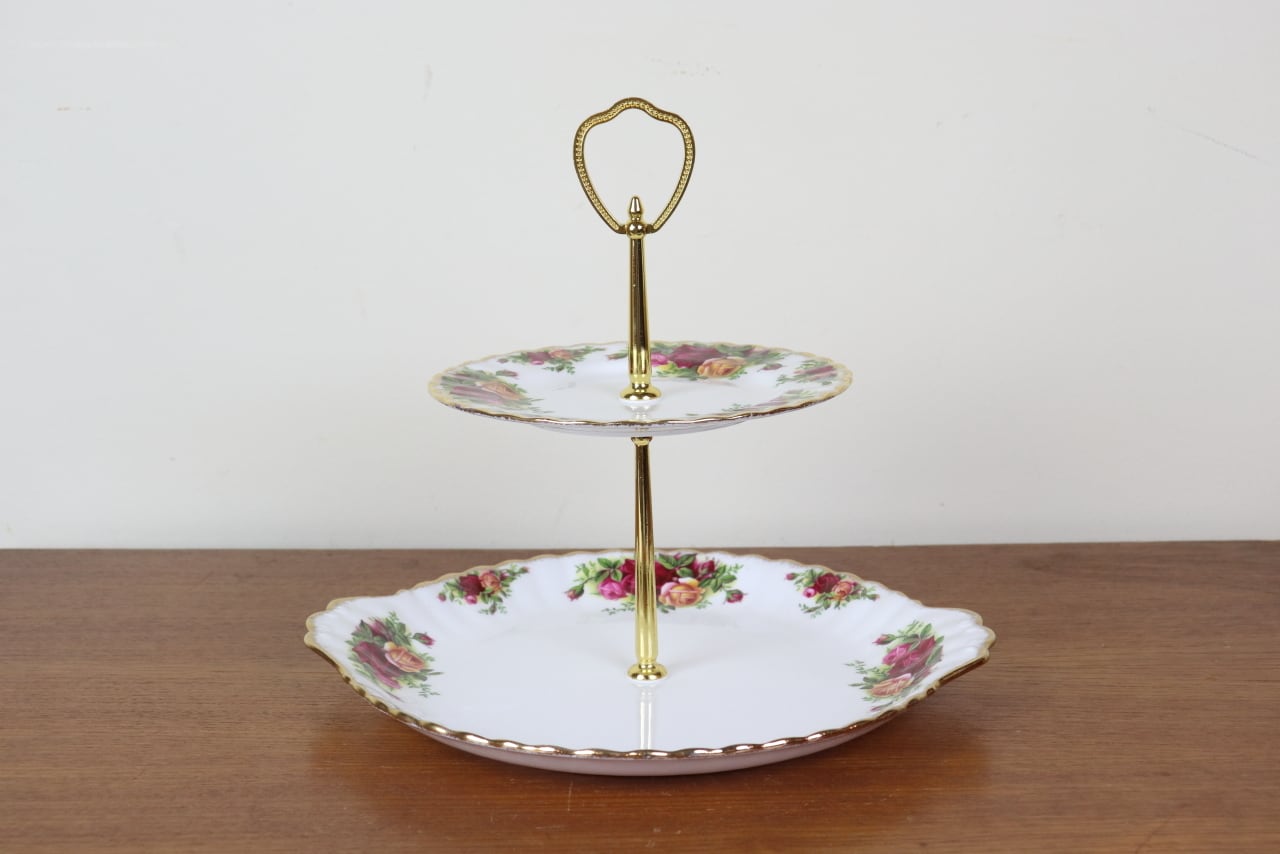 ロイヤルアルバート ROYAL ALBERT　オールドカントリーローズ  2段ケーキスタンド