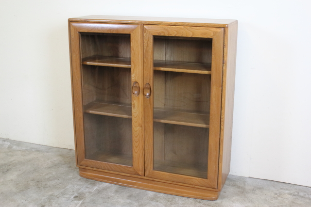 ercol　アーコール　キャビネット　ガラス