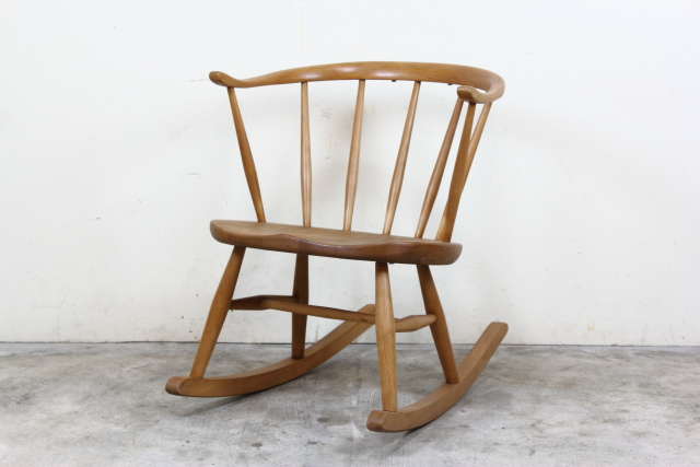 ercol　アーコール　レア　カウホーンロッキングチェア　スモーカーズ