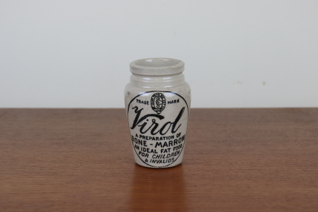 イギリス　アンティーク　ボトル　陶器　ヴァイロール　virol