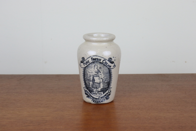 スコットランド　クリームポット　陶器ポット　ボトル　ジャー　WIGTOWNSHIRE CREAMERY